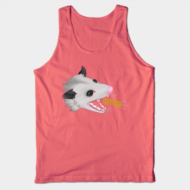 Pronoun opossum they them Tank Top by JadedWolvesArt